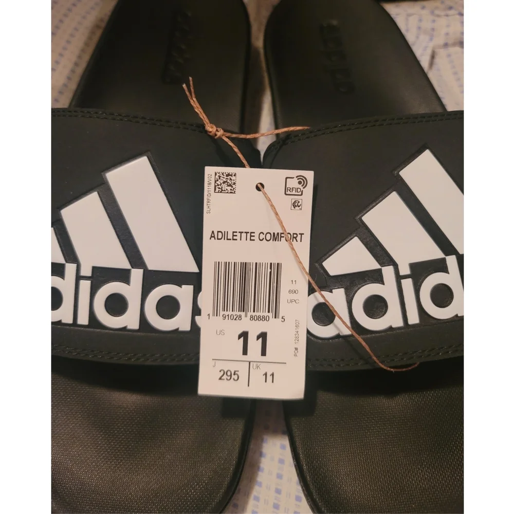 Adidas Men's Adilette Comfort Slides Sandals Size 11 - Picture 7 of 8